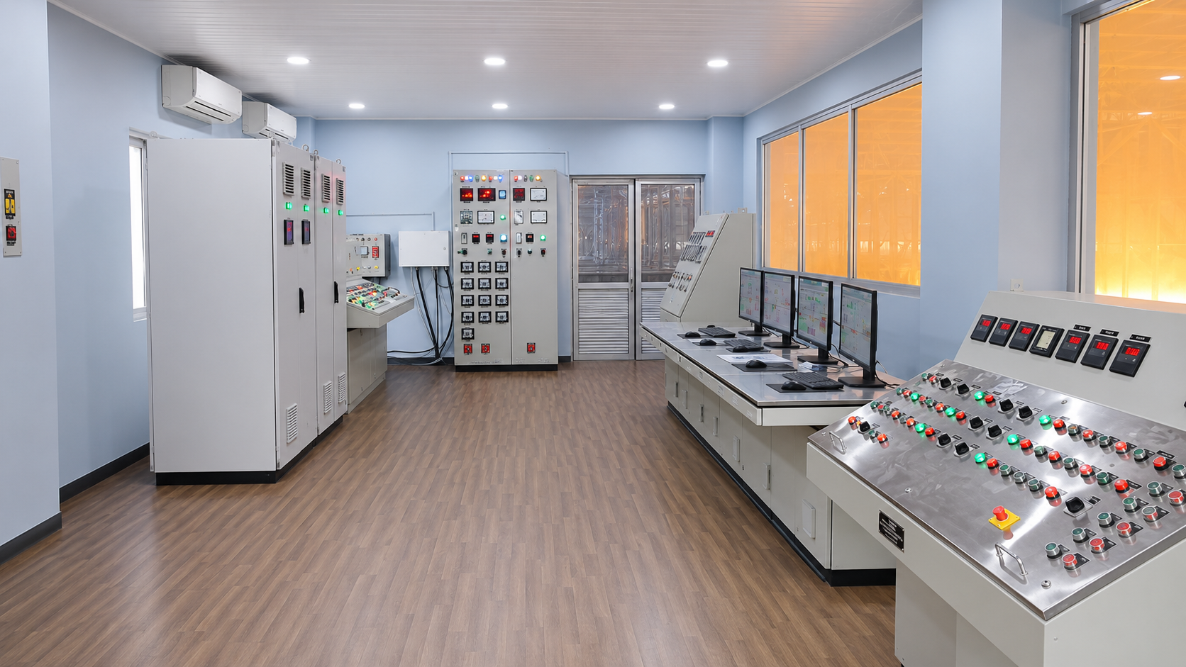 Aja Alloys clean factory control room and production monitoring equipment